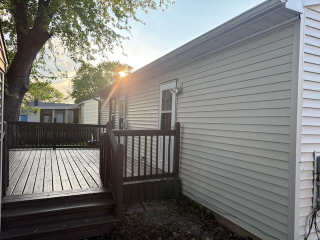 430 Spring Ave, Dekalb, IL 60115 - view of deck at dusk