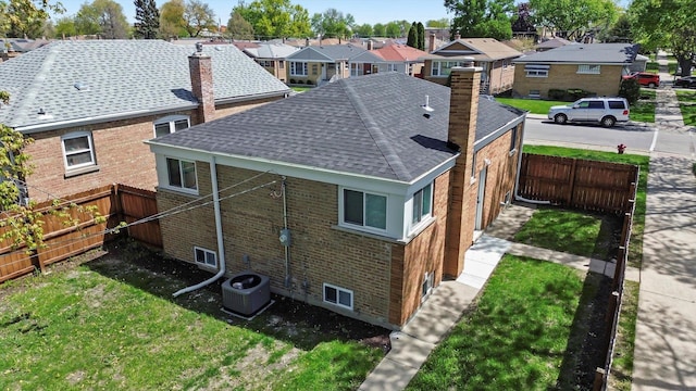 aerial view of residential area