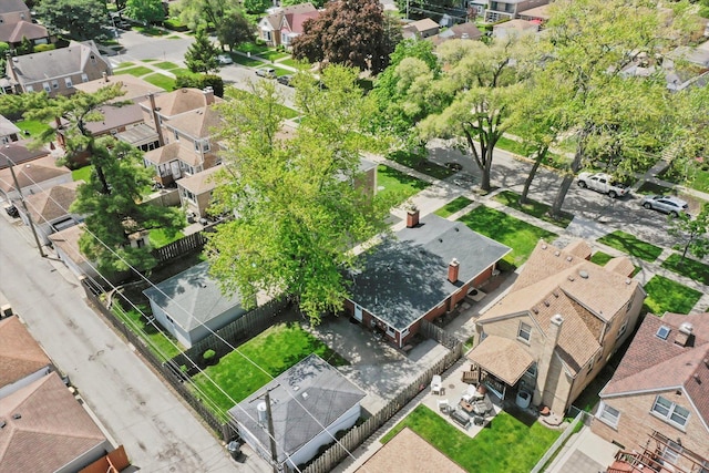 aerial view of residential area