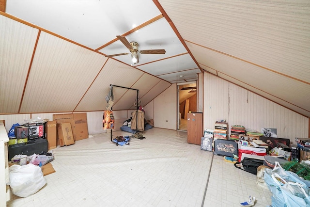 3732 Wisconsin Ave, Berwyn, IL 60402 - additional living space featuring lofted ceiling and ceiling fan