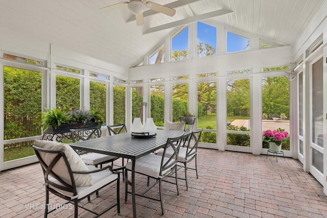 11 Longmeadow Rd, Winnetka, IL 60093 - sunroom / solarium featuring ceiling fan and vaulted ceiling
