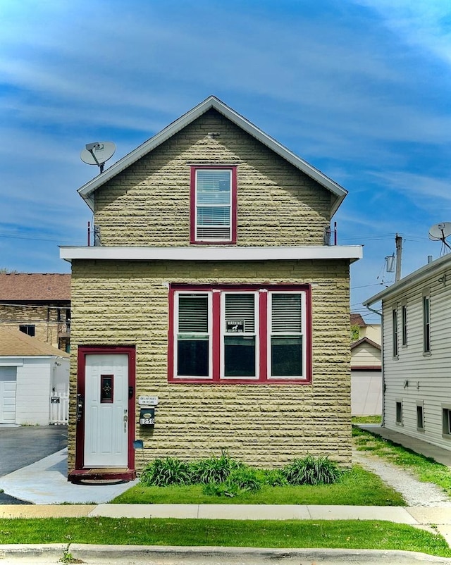 1258 Perry St, Des Plaines, IL 60016 - view of front of house with stone siding