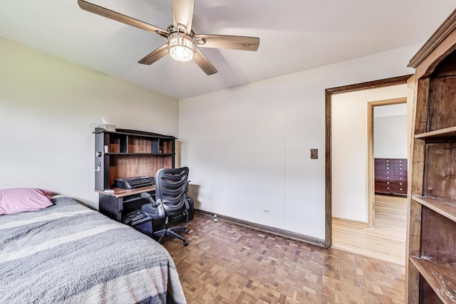 929 N Delphia Ave, Park Ridge, IL 60068 - bedroom featuring a ceiling fan and baseboards