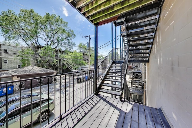 2303 W Chicago Ave Unit 2, Chicago, IL 60622 - wooden terrace with stairs