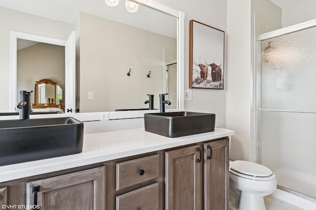 39W326 W Mallory Dr, Geneva, IL 60134 - full bath with a stall shower, toilet, and vanity