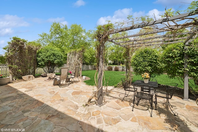39W326 W Mallory Dr, Geneva, IL 60134 - view of patio / terrace featuring a pergola and outdoor dining space