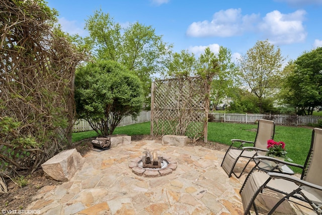 39W326 W Mallory Dr, Geneva, IL 60134 - view of patio / terrace with a fire pit