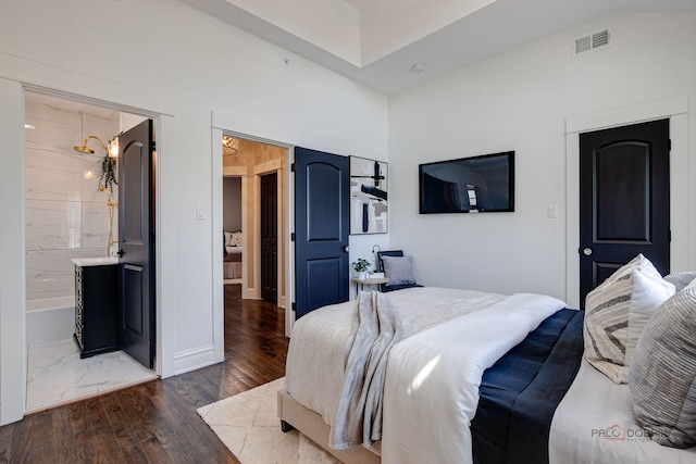 842 Mapleton Ave, Oak Park, IL 60302 - bedroom featuring wood-type flooring and a chandelier