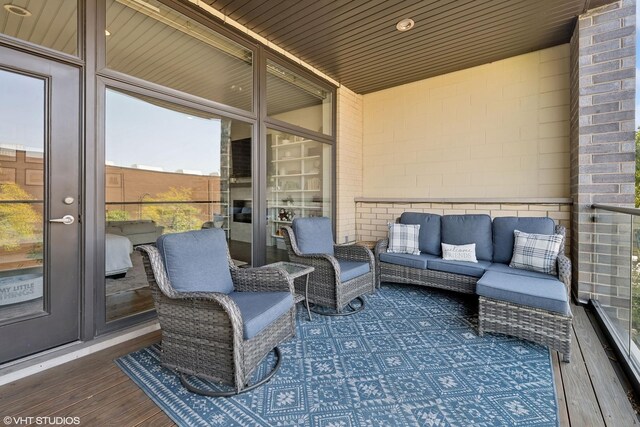 balcony with outdoor lounge area