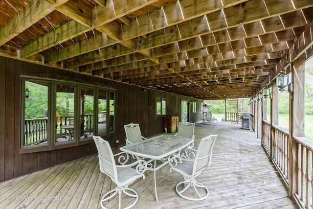 38695 N Shagbark Ln, Wadsworth, IL 60083 - deck featuring outdoor dining space and area for grilling