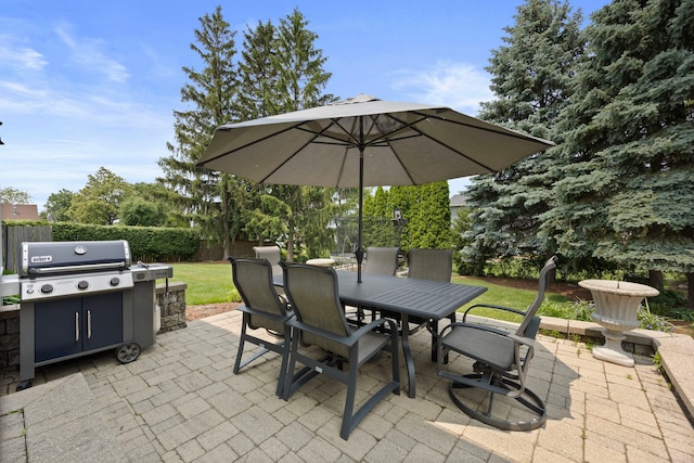 2215 Barger Ct, Wheaton, IL 60189 - view of patio / terrace with outdoor dining space and grilling area