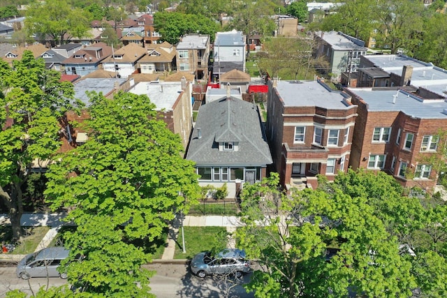 aerial perspective of suburban area