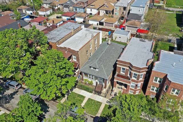 aerial perspective of suburban area