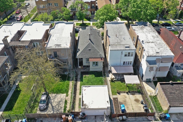 aerial view of residential area
