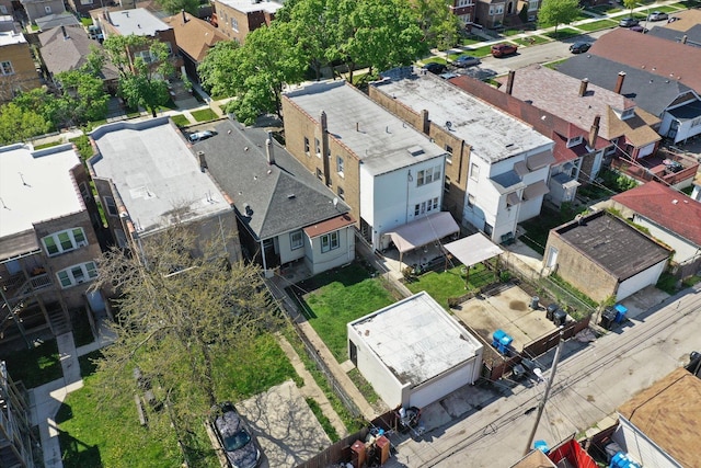aerial perspective of suburban area