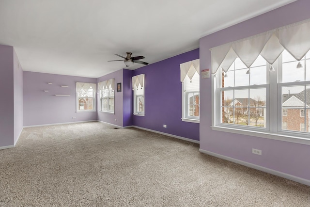 119 Allerton Dr, Schaumburg, IL 60194 - carpeted spare room featuring a ceiling fan and baseboards