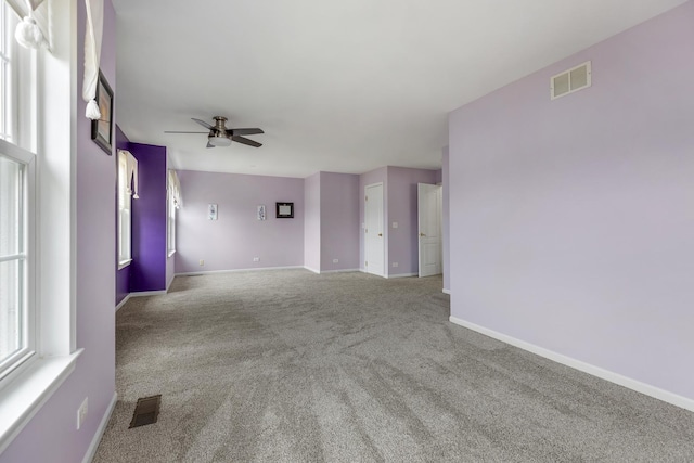119 Allerton Dr, Schaumburg, IL 60194 - carpeted spare room featuring a ceiling fan and baseboards