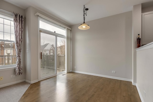 119 Allerton Dr, Schaumburg, IL 60194 - unfurnished dining area with wood finished floors and baseboards