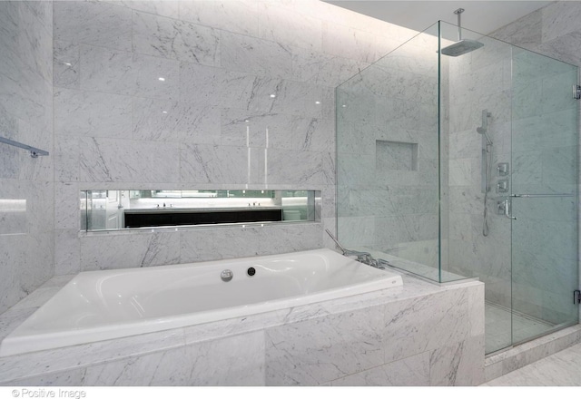 363 E Wacker Dr Unit 1903, Chicago, IL 60601 - bathroom featuring a stall shower and a bath