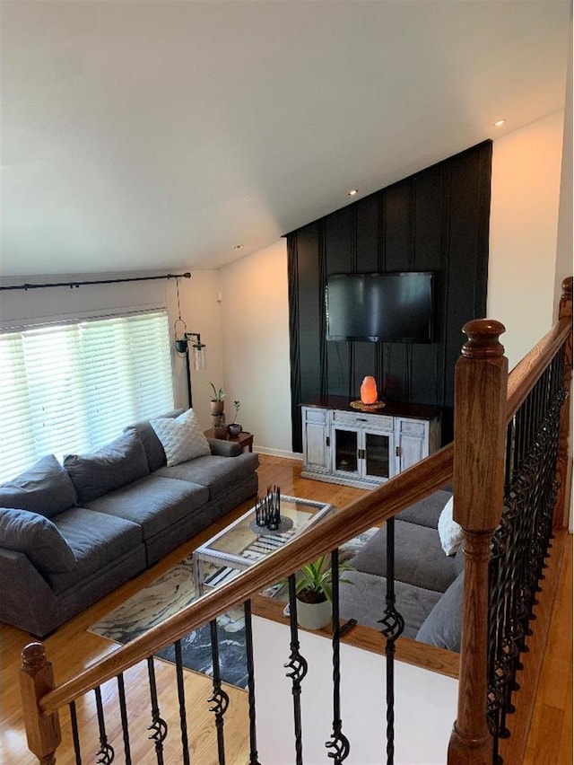 8632 New England Ave, Burbank, IL 60459 - living area featuring wood finished floors