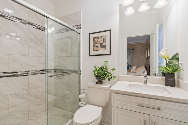 5419 Rita Ave, Crystal Lake, IL 60014 - full bath featuring a stall shower, toilet, and vanity