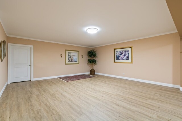 5419 Rita Ave, Crystal Lake, IL 60014 - unfurnished room featuring light wood-style floors, ornamental molding, and baseboards