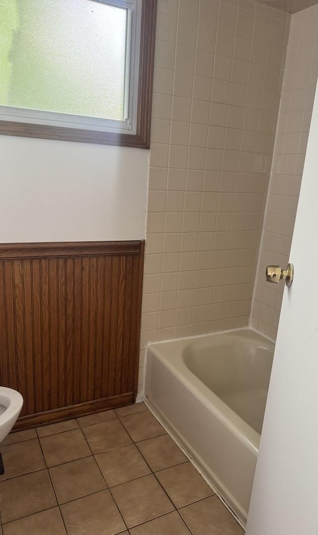 331 Somonauk St, Park Forest, IL 60466 - full bath with tile patterned flooring and a wainscoted wall