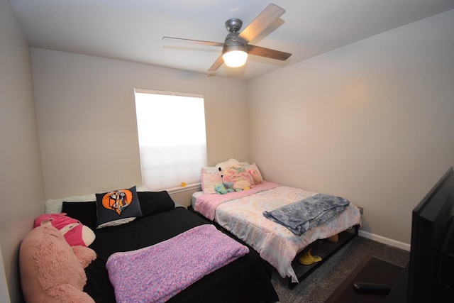 378 Wilmington Dr Unit B1, Bartlett, IL 60103 - carpeted bedroom featuring ceiling fan
