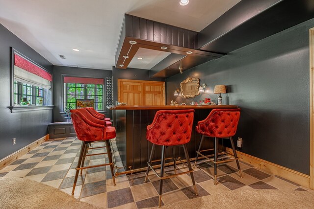 9430 Reserve Dr, Caledonia, IL 61011 - indoor dry bar featuring baseboards and recessed lighting