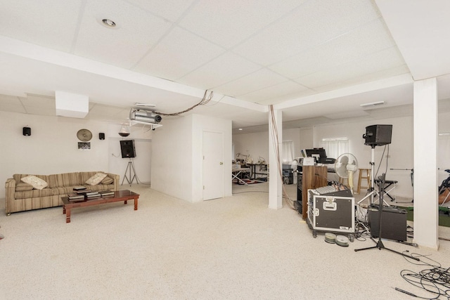 2164 Tellis Ln, Lisle, IL 60532 - finished basement featuring carpet flooring and a drop ceiling