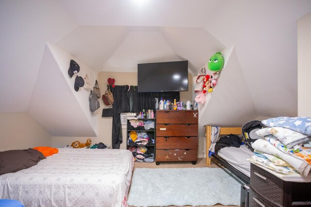 9226 S Ellis Ave, Chicago, IL 60619 - carpeted bedroom featuring lofted ceiling