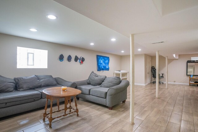 9226 S Ellis Ave, Chicago, IL 60619 - living area featuring recessed lighting and light wood-style flooring