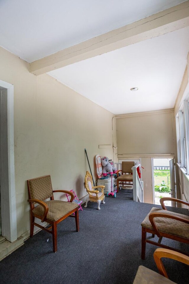 9226 S Ellis Ave, Chicago, IL 60619 - living area with carpet flooring and beam ceiling