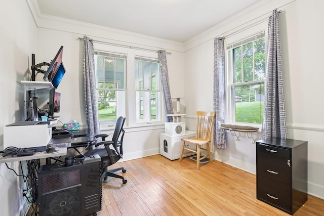 38 Highview Ave, Fox Lake, IL 60020 - office with light wood-style floors and ornamental molding