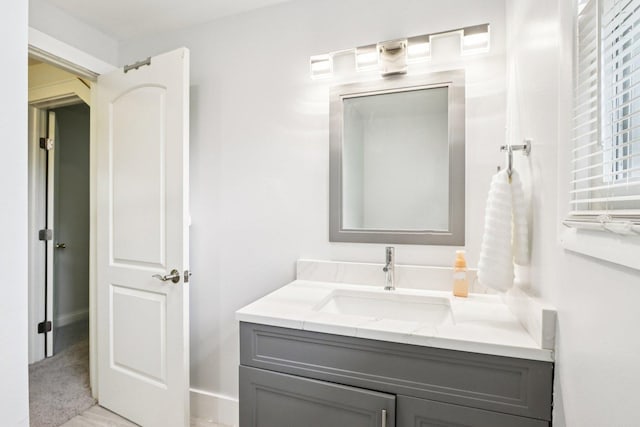 38 Highview Ave, Fox Lake, IL 60020 - bathroom with vanity and baseboards