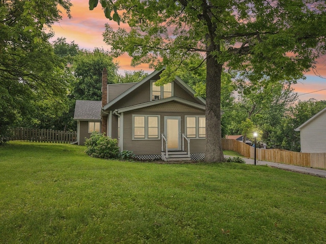 38 Highview Ave, Fox Lake, IL 60020 - bungalow with entry steps and a chimney