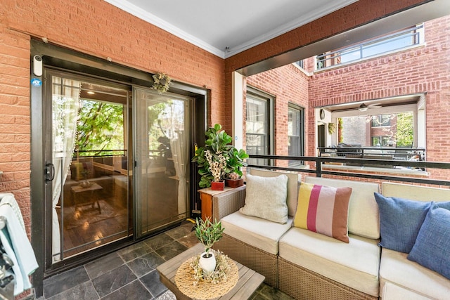 sunroom / solarium with outdoor lounge area