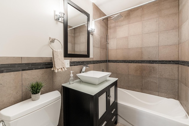6337 N Magnolia Ave Unit 2, Chicago, IL 60660 - full bath with vanity, bathing tub / shower combination, and tile walls
