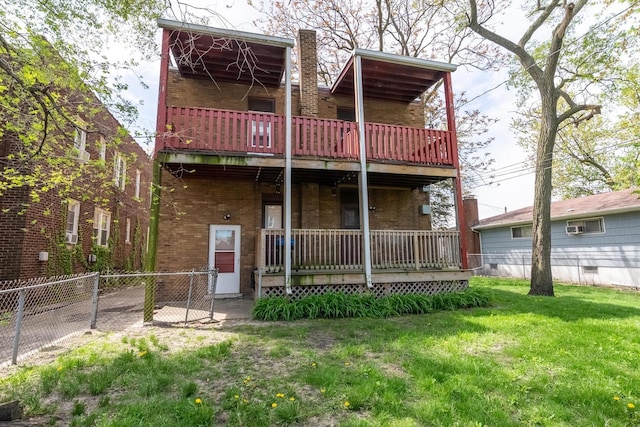 112 Webb St, Calumet City, IL 60409 - back of property with brick siding and a chimney