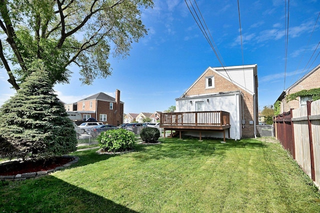 3001 N Neenah Ave, Chicago, IL 60634 - rear view of property featuring a wooden deck and a residential view