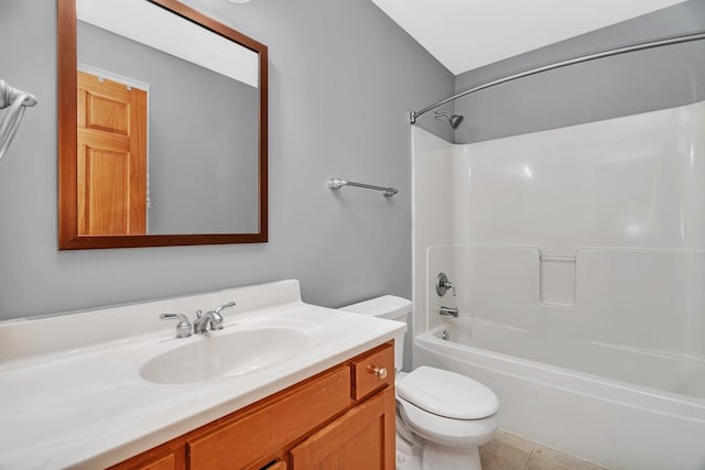 28 S Van Nortwick Ave, Batavia, IL 60510 - bathroom featuring vanity, toilet, tub / shower combination, and tile patterned floors