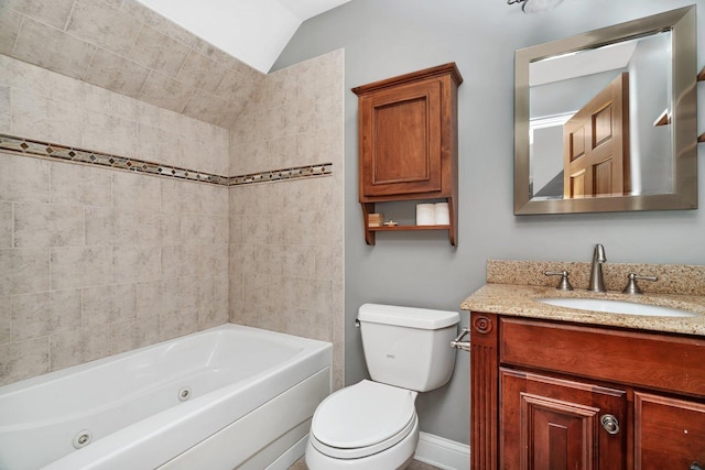 28 S Van Nortwick Ave, Batavia, IL 60510 - full bath with toilet, vanity, baseboards, and a combined bath / shower with jetted tub