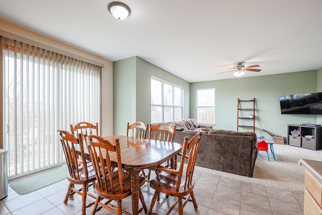 10941 Preston Pkwy, Huntley, IL 60142 - dining room with light tile patterned flooring and a ceiling fan