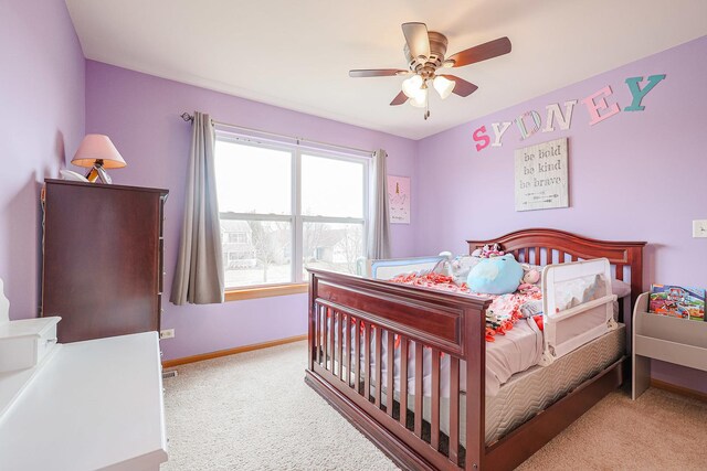 10941 Preston Pkwy, Huntley, IL 60142 - carpeted bedroom with baseboards and ceiling fan