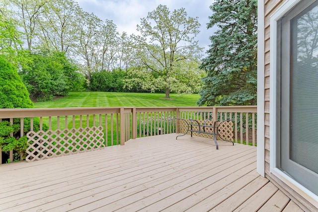 25410 N Cayuga Trl, Lake Barrington, IL 60010 - wooden terrace featuring a yard