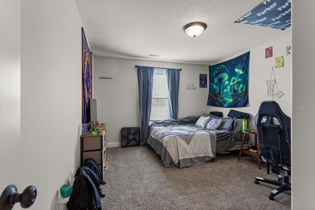 2011 Medical Center Dr, Monticello, IL 61856 - carpeted bedroom with a textured ceiling