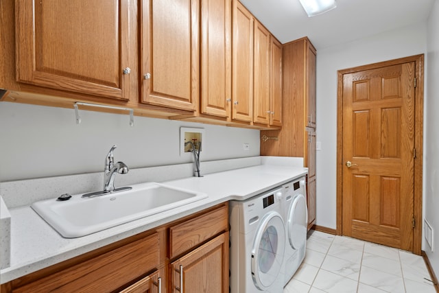 16 Pine Needles Dr, Lemont, IL 60439 - laundry room with cabinet space, light marble finish flooring, and washer hookup