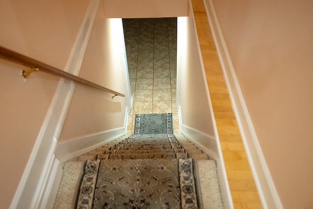 4310 Church St, Skokie, IL 60076 - stairway featuring baseboards