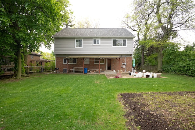 4310 Church St, Skokie, IL 60076 - back of house with a patio and brick siding