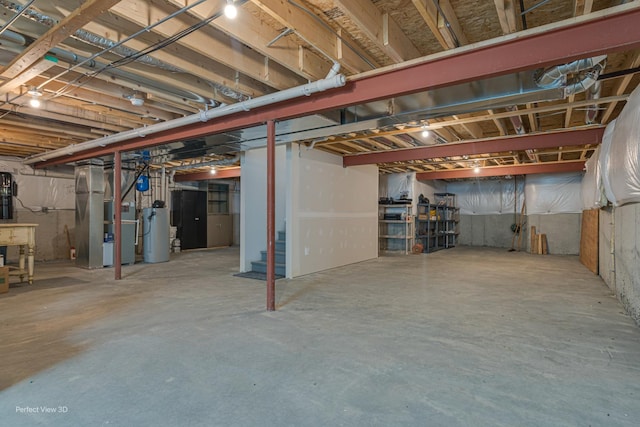 25549 Sara Ct, Channahon, IL 60410 - unfinished below grade area with water heater and heating unit